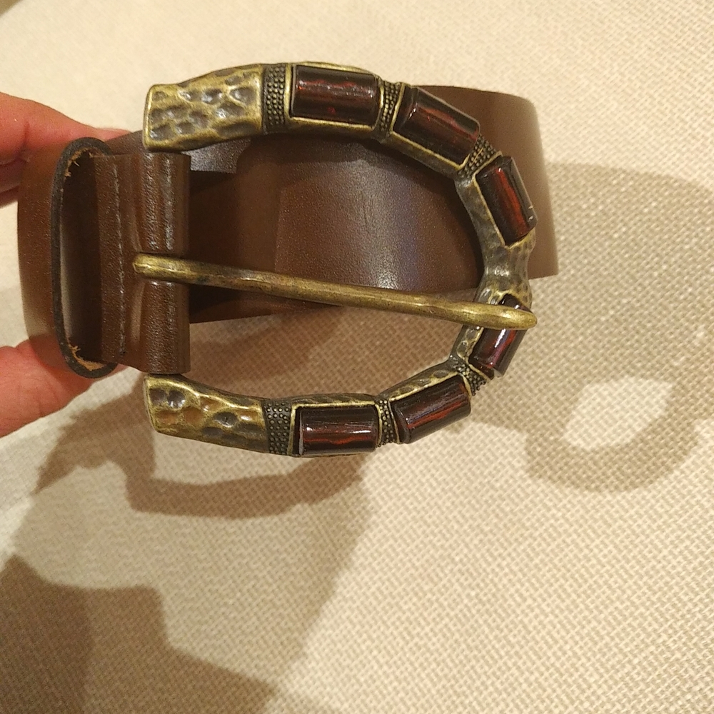 Nwot danier large brown leather belt